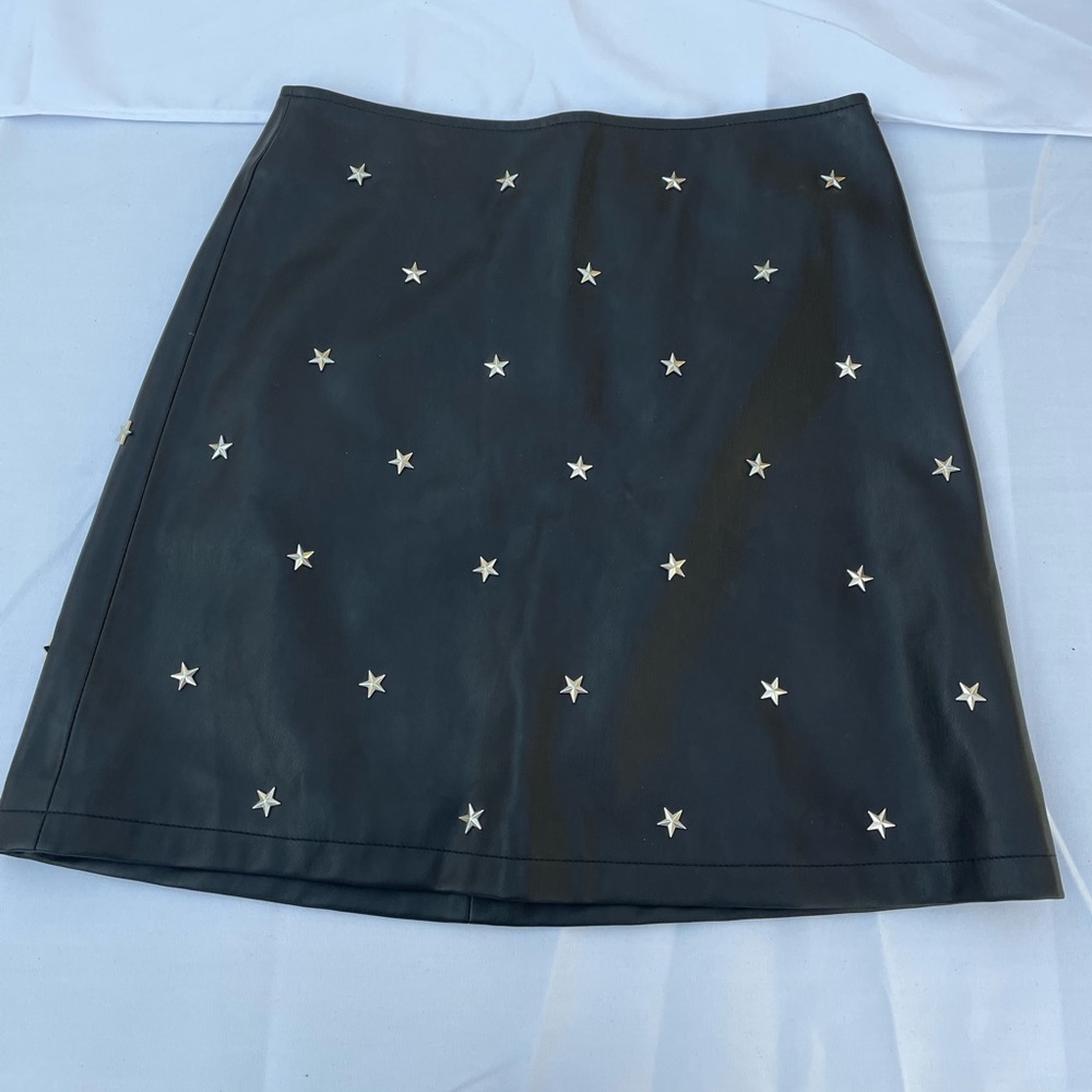 Philosophy 🌟 Star Studded Faux Leather Miniskirt